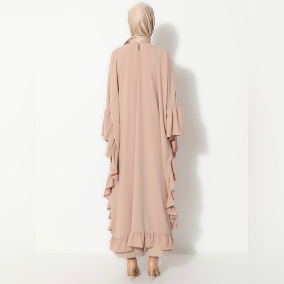 Modanisa Ruffle Trim Abaya - Picture 3 of 3